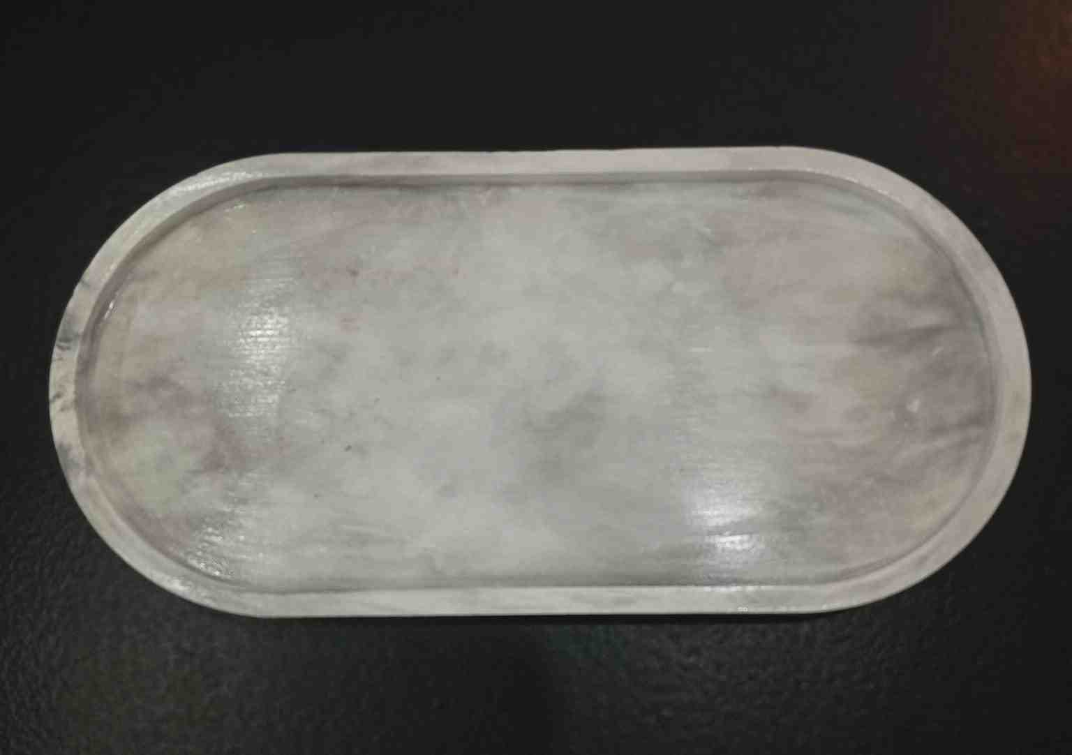 BANDEJA DE YESO GRANDE COLOR MARMOL